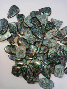 Superventas, malaquita natural, cobre, turquesa, piedras preciosas sueltas, cabujón, piedras preciosas sueltas para la fabricación de joyas de la India - Product Image 2