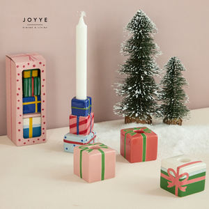 JOYYE Benutzer definierte hand bemalte Teller rot und rosa Bowknot Weihnachten Design Keramik Geschirr Teller Set mit Home Decor Geschenke - Product Image 6