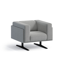 Ensemble de canapés compacts haut de gamme en cuir et tissu, pieds monobloc en bois massif pour hôtel, bureau, salon