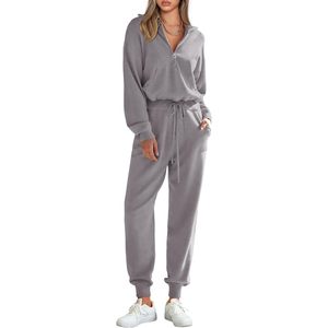 Women's 2 Piece Sweater Set <b>Zip</b> <b>Up</b> Sweatshirt Jogger Sweatpants Tracksuit Casual Outfit Breathable Full Sleeve - Product Image 1