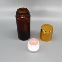 10ml 30ml 50ml Bouteille en verre vide Bouteille d'huile essentielle transparente Unique avec bille roulante en pierre précieuse de quartz