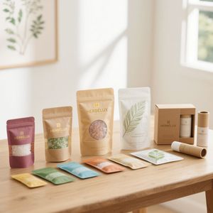 Bolsa de Papel Kraft con Cierre Zip, Reutilizable, de Grado Alimenticio, con Lámina de Aluminio, para Proteína en Polvo, Personalizable, MOQ Bajo - Product Image 1