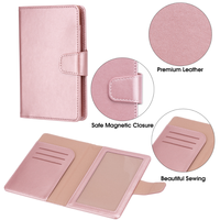 Porte-étiquette de bagage en cuir PU pour voyage, pochette pliable pour passeport et documents, étui pour carte d'identité, ensemble de passeport, cadeau pour les amateurs de voyage
