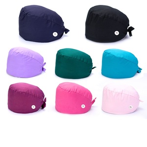 Logo personalizzato 100% cotone <span class=keywords><strong>ospedale</strong></span> donna medico infermiere Bouffant copricapo da lavoro indossare Scrub Cap cappello - Product Image 2