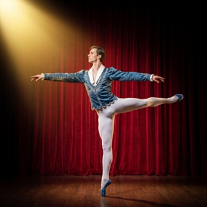 Men's Ballet Tunic Long Sleeve Stage Performance Jacket Custom Tailored Dance Top Satin Male Ballet Prince Jacket for <b>Nutcracker</b> - Product Image 3