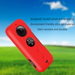 <span class=keywords><strong>Insta</strong></span> <span class=keywords><strong>360</strong></span> <span class=keywords><strong>One</strong></span> <span class=keywords><strong>X2</strong></span> <span class=keywords><strong>Accesorios</strong></span> Cubierta protectora de silicona y cubierta de lente para Cámara de Acción y Deportes - Product Image 3