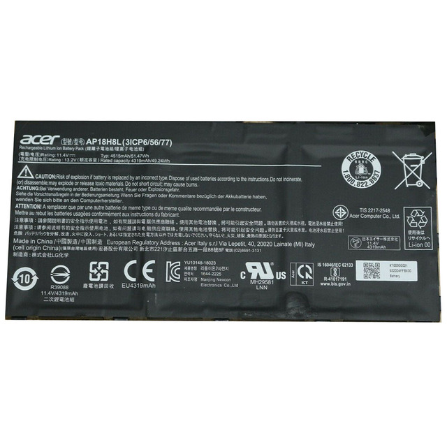 Genuine AP18H8L Battery for Acer Aspire 5 A514-51 A515-53G SPIN 3 SP314-53