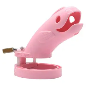 Gabbia di Castità Maschile in Silicone, Giocattoli Sessuali BDSM per Bondage, Gabbia per Pene in Plastica per Sissy - Product Image 1