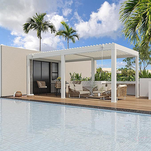 3x3 3x4 4x4 6x4 m OEM nhà máy hiện đại ngoài trời bioclimatic Hợp kim nhôm louver pergola vườn sử dụng dễ dàng lắp ráp không thấm nước - Product Image 3