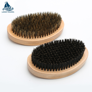 Spazzola sintetica all'ingrosso della barba di <span class=keywords><strong>rasatura</strong></span> del sisal di pulizia facciale del barbiere di legno della curva ecologica - Product Image 2