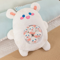 Jouets en peluche Kawaii Animaux Mignons en forme de pudding, mini-boules rondes, poussin, ours, chaton, lapin, sac de peluches, jouets en peluche pour collations, oreiller en peluche