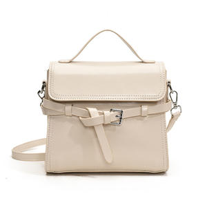 Multi-colored glossy leather crossbody <b>bag</b>, vintage style women's handbag with metal <b>buckle</b> series - Product Image 1