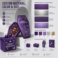 Boîte Cercueil d'Halloween, Boîte Cadeau en Forme de Cercueil, Emballage Cadeau de Luxe pour Bonbons, Bijoux, Chocolats, Impression de Logo Personnalisé
