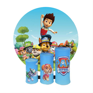 गोद भराई, जन्मदिन समारोहों के लिए हॉट सेलिंग उच्च गुणवत्ता वाला गोल सर्कल बैकड्रॉप स्टैंड लोकप्रिय कार्टून थीम कवर - Product Image 1