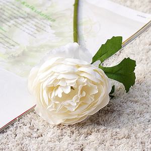 Singolo ramo fantasia piccola rosa del tè fiore artificiale per la casa matrimonio decorazioni fotografiche realistiche falsi fiori - Product Image 6