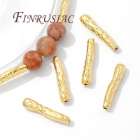 Perles d'espacement plaquées or 18 carats Séparateurs d'accessoires de bijoux à bricoler soi-même pour bracelets et colliers
