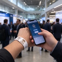 Bracelets de paiement RFID NFC en tissu élastique tissé, avec puce PVC, personnalisables avec logo