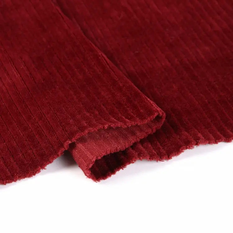 Cotton Polyester Spandex Cvc Stripe Velvet Upholstery Fabric Online For Coat