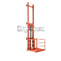 Plateforme élévatrice hydraulique fixe à rail pour entrepôts, élévateur de marchandises électrique, grue de levage