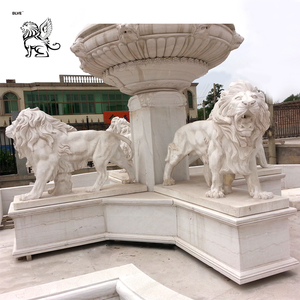 Fontane da <span class=keywords><strong>Giardino</strong></span> con Grandi Leoni Decorazione per Esterni Statua di Leone <span class=keywords><strong>in</strong></span> <span class=keywords><strong>Pietra</strong></span> Naturale Scolpita a Mano <span class=keywords><strong>Fontana</strong></span> d'Acqua <span class=keywords><strong>in</strong></span> Marmo - Product Image 3