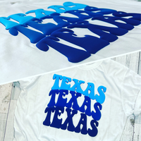 Transferts de chaleur métalliques 3D pour T-shirts et sacs accrocheurs Étiquettes de vêtement en vinyle à transfert de chaleur bouffée imprimées durables