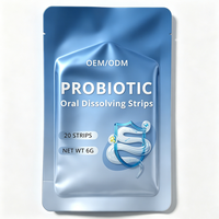 Bandes buccales de probiotiques et prébiotiques actifs de marque privée, qualité alimentaire, 10 bandes buccales par boîte, durée de conservation de 18 mois, complément alimentaire