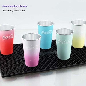 Juego <span class=keywords><strong>de</strong></span> Vasos <span class=keywords><strong>de</strong></span> Aluminio que Cambian <span class=keywords><strong>de</strong></span> Color para Cerveza, Leche, Té y Bebidas Frías - Diseño Minimalista Moderno - Product Image 4