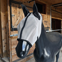 Masque pour cheval respirant de haute qualité, anti-moustiques, anti-insectes, couvre-tête de cheval, masque anti-moustiques pour le visage du cheval