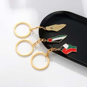 Vente en gros de porte-clés en métal de haute qualité avec <span class=keywords><strong>carte</strong></span> de Palestine, porte-clés poing et drapeau de Palestine, vente en gros d'usine - Product Image 4