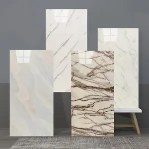 2.6mm MarbleTiles Wall Covering Marble Sticker Adhesive For Bathroom