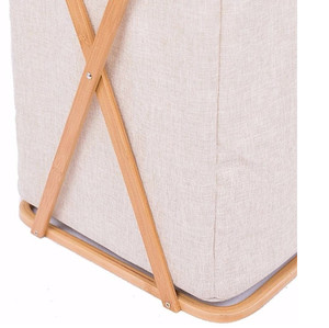 Giỏ Đựng Đồ Giặt Bằng Tre Lớn Đơn Giản Có Thể Gấp Gọn Giỏ Đựng Quần Áo Bẩn Phòng Tắm Có Khung <span class=keywords><strong>X</strong></span> Có Nắp Đậy Cho Phòng Tắm Phòng Ngủ - Product Image 6