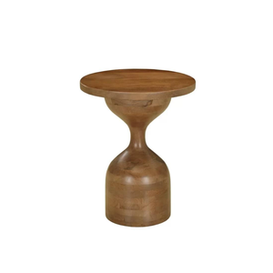 Mesa Auxiliar Moderna Compacta de Madera Maciza para Sala de Estar, Mesa de Esquina Duradera de Madera para Sofá, Soporte para Café - Product Image 4