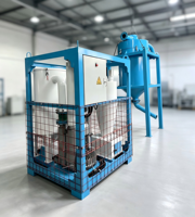 Collecteur de billes de sablage industriel portable pour la récupération de billes d'acier et de granulats abrasifs, destiné au nettoyage des salles de sablage