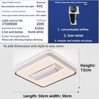 Ventilador de Techo Moderno de Acrílico sin Aspas con Luz LED, Motor DC, Control Remoto, 6 Velocidades, Regulable, Espectro Completo, 2 Años de Garantía, Venta al Por Mayor