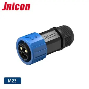 Jnicon M23 50a Conector de bloqueio de pressão 2 + 1 + 5 núcleos 8 pinos elétrico de motocicleta à prova d'água para E-scooter
