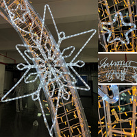 Arche lumineuse LED étanche IP65, motif flocon de neige géant, tunnel lumineux commercial extérieur pour Noël