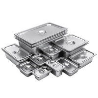 Bac Gastronorme GN en acier inoxydable standard NSF, épaisseur 0,6 mm, 530x325x40 mm, pour service buffet, hôtels et restaurants, Jasonlon