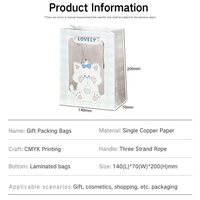 Noël Transparent Poupée Sac Papier Cadeau Artisanat Mignon Bouquet De Fleurs Bougie Cadeau Emballage Recyclable Sac En Papier Ouvert Avant