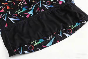 Maillot de cyclisme unisexe à manches courtes, imprimé géométrique coloré vintage, respirant et à séchage rapide, pour le cyclisme sur route - Product Image 4