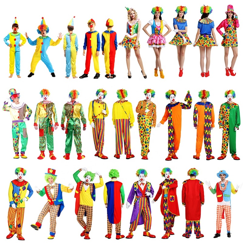Professional Circus Clown Costume for Adults