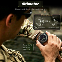 Jam Tangan Outdoor Ringan Serbaguna North Edge APACHE-CF Altimeter Barometer Pedometer Tahan Air 50M Jam Tangan Olahraga