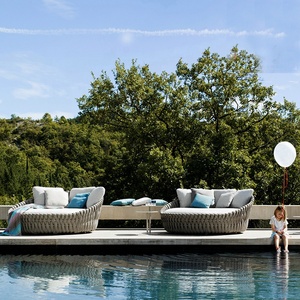 Bali <span class=keywords><strong>Rond</strong></span> <span class=keywords><strong>De</strong></span> Jardin <span class=keywords><strong>Double</strong></span> <span class=keywords><strong>bain</strong></span> <span class=keywords><strong>de</strong></span> <span class=keywords><strong>Soleil</strong></span> En Aluminium Chaise Longue Plage Lit <span class=keywords><strong>de</strong></span> Jour En Plein Air - Product Image 2