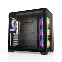 Gabinete para Computadora SAMA de 360 mm con Radiador, Torres con Doble Panel de Vidrio Templado o Malla para Juegos