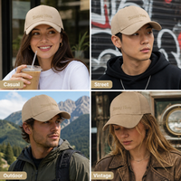 Casquette de baseball Zomay Nova à 6 panneaux en coton texturé, réglable, style vintage, décontractée, pour l'extérieur, vente en gros OEM, faible MOQ