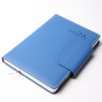 Nouveau design journal 2026 logo personnalisé planificateur de bureau cahier A5 pu cuir agenda hebdomadaire planificateur quotidien