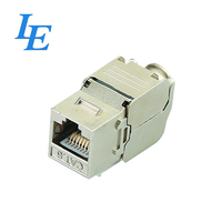 Connecteur mâle sans outil RJ45 Cat6A FTP LE-G010S, tête cristalline 8P8C, contact en cuivre, matériau PC, plaqué or, 1,5A 60V