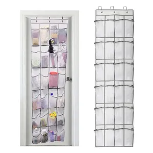 Custom 24-Pocket <strong>Shoe</strong> Organizer Modern Foldable Wardrobe <strong>Hanging</strong> <strong>Storage</strong> over the Door for Bedroom Closet or Dorm Room - Product Image 1