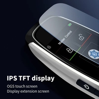 Clé de voiture intelligente universelle LCD IPS HD avec écran anti-reflet, 4 boutons tactiles, construction en alliage ABS, garantie 1 an, prend en charge la clé sans clé