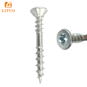 Vis autotaraudeuses à tête cylindrique à filetage partiel en zinc blanc - Product Image 6