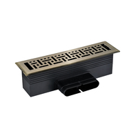 Évent de style victorien robuste et porteur en acier inoxydable et en ABS de 4x12 pouces pour la ventilation de sol de ventilation de maison moderne
